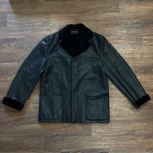 Prada 2007 Sheepskin Leather Size 48 coat jacket made in Italy